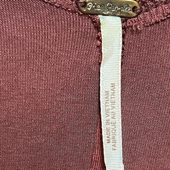 Free People Moonshine Long Sleeve V Neck Berry Tunic Size S - Picture 6 of 9